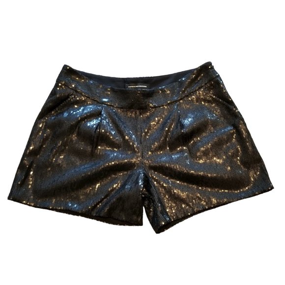 Express Black Sequin Shorts, Size 2 - Picture 1 of 14